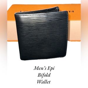 Louis Vuitton Mens Black Epi Wallet